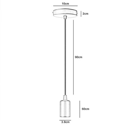 E27 Base Vintage Suspension Pendant Light White Lamp Holder~3623