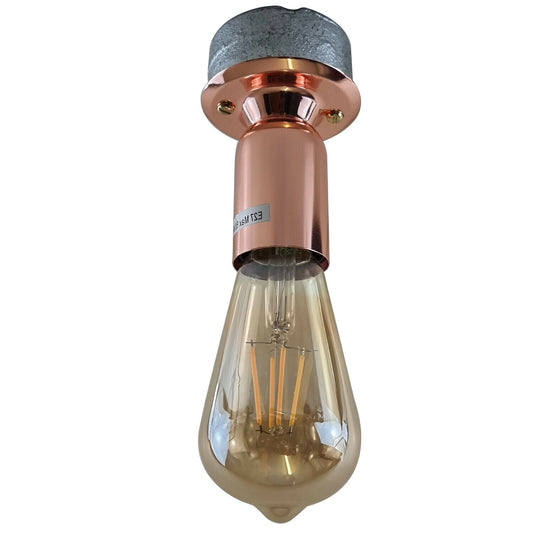 Modern Retro Industrial Vintage Ceiling Light Conduit Metal Flush Mount E27 Lamp~2631