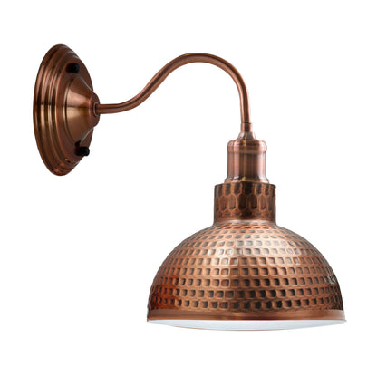 Vintage Industrial copper shaded wall lamp