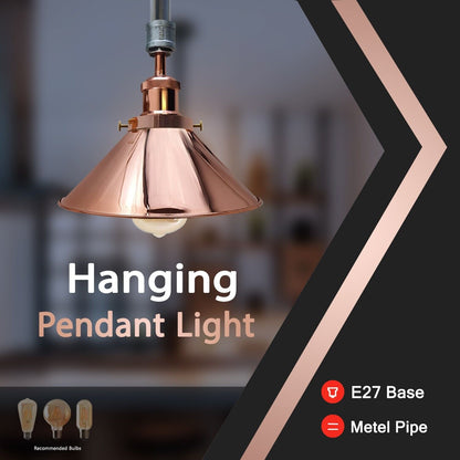 Suspended Ceiling Pipe Lights Galvanized And Rose Gold color