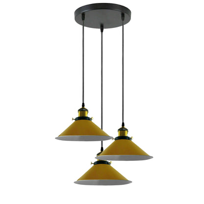 Industrial Vintage Metal Retro Ceiling Yellow Pendant LampShade