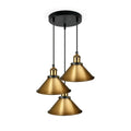 Vintage Metal Retro Ceiling Yellow Brass Pendant LampShade
