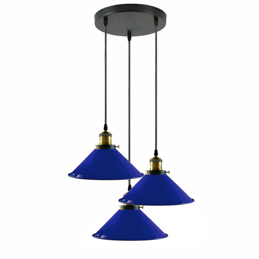 Vintage Retro Navy Blue Chandelier Ceiling Pendant LampShade