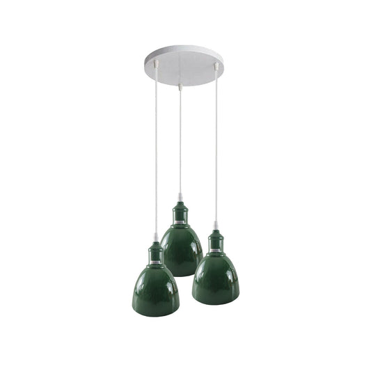 Industrial Modern Retro 3-way Green Ceiling Pendant Light