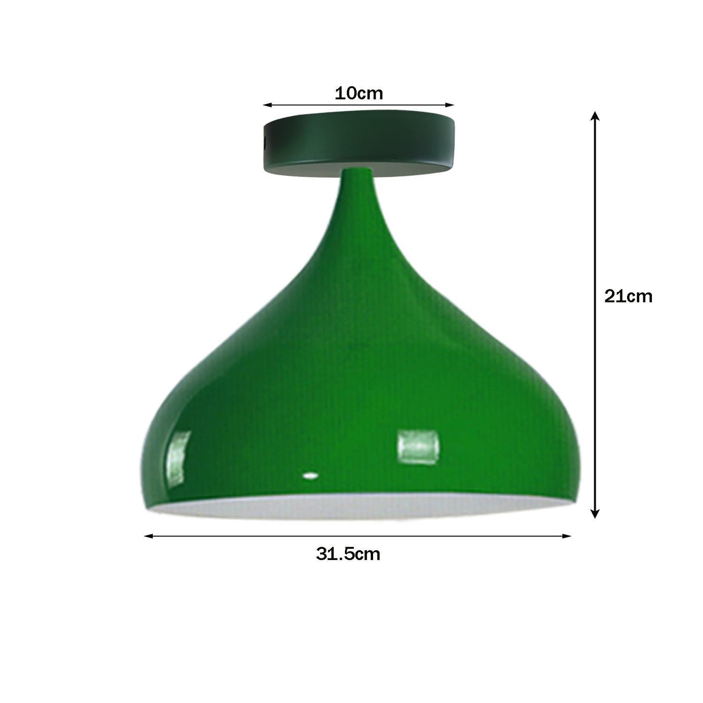 Vintage Mosque Shape Ceiling Green Lampshade for Décor - Size Image
