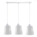 Industrial Modern Retro 3 Way Bell Shape White Pendant Light
