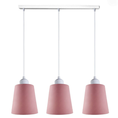 Industrial Modern Retro 3 Way Bell Shape Pink Pendant Light