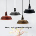 Vintage Barn slotted Brushed Silver Metal Ceiling Pendant Light