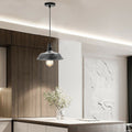Vintage Barn Slotted Brushed Silver Metal Ceiling Pendant Light-Application Image