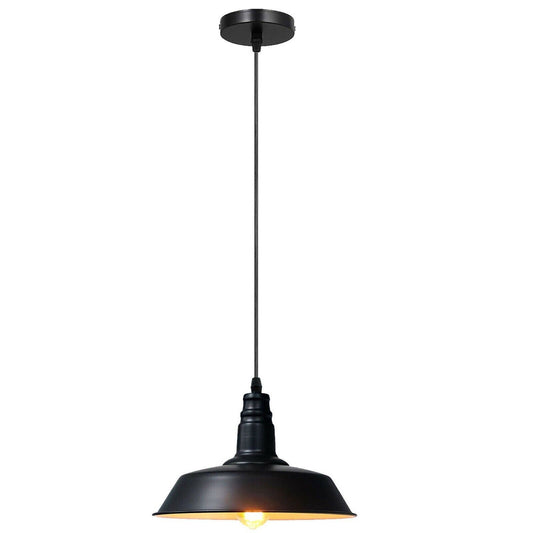 Modern adjustable Hanging bowl Black pendant Lamp E27 holder