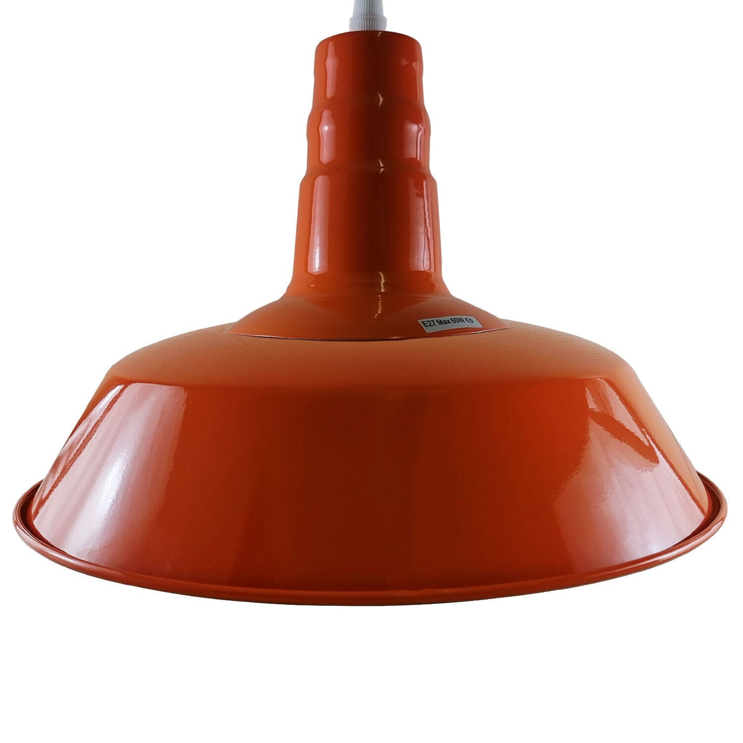 Modern Adjustable Hanging Bowl Orange Pendant Lamp E27 Holder