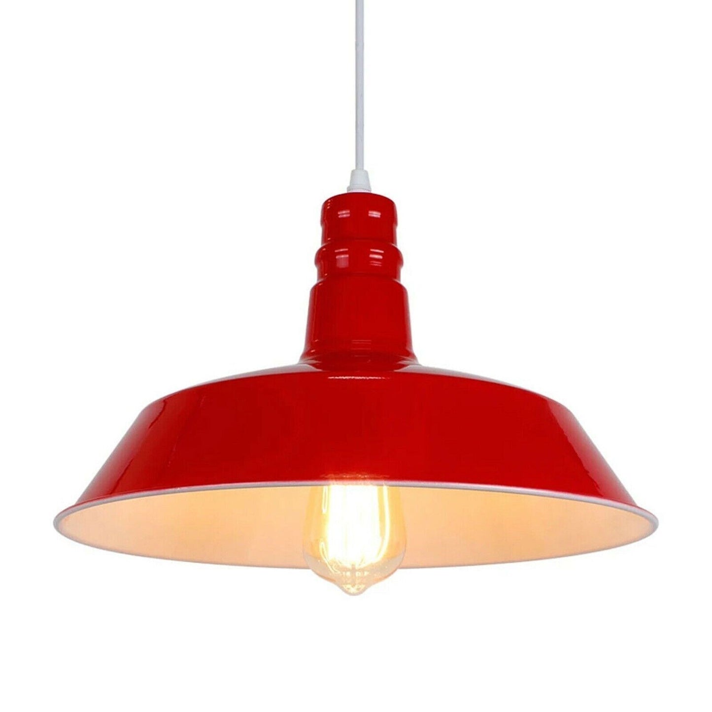 Modern Adjustable Hanging Bowl Red Pendant Lamp E27 Holder