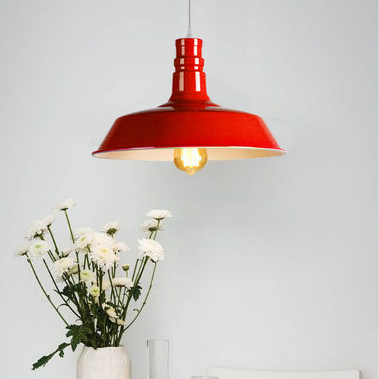 Modern Adjustable Hanging Bowl Red Pendant Lamp E27 Holder-Application image