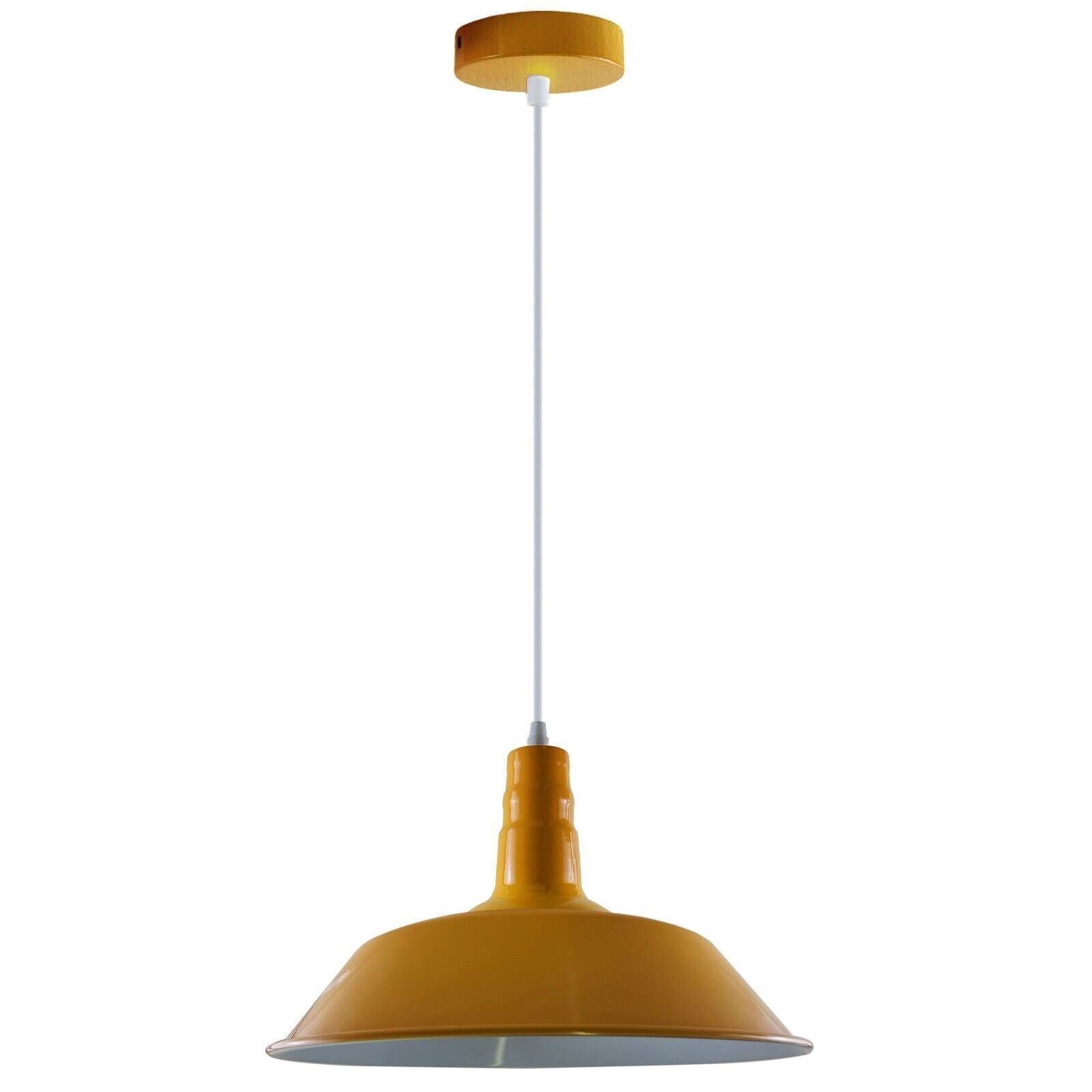 Modern Adjustable Hanging Bowl Yellow Pendant Lamp E27 Holder