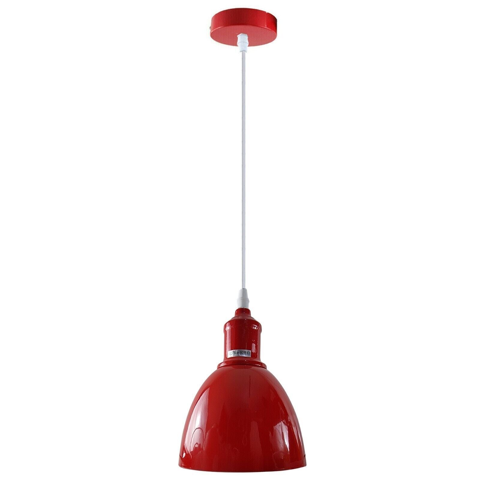 Industrial  Adjustable Ceiling Red E27 Holder Pendant Light