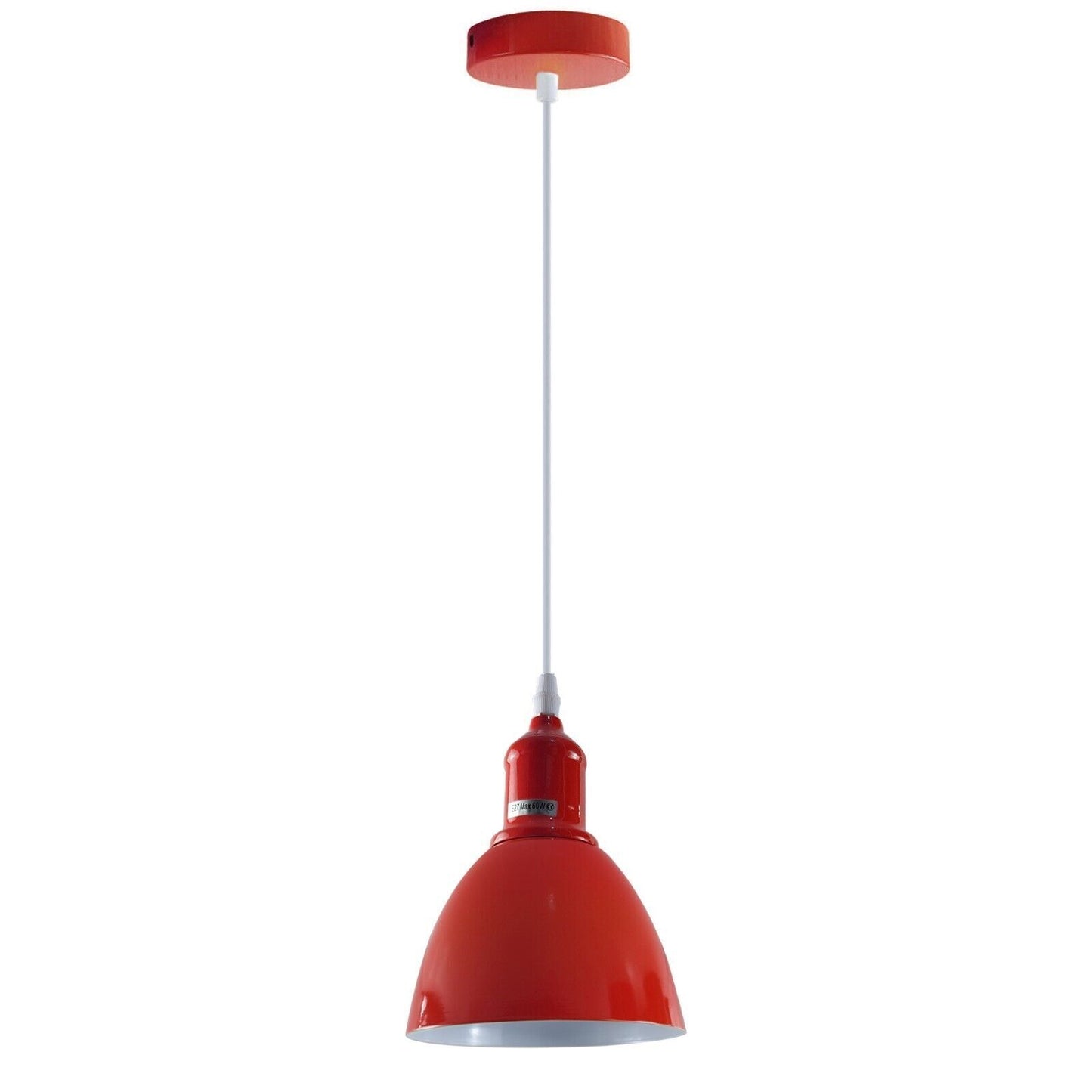 Industrial  Adjustable Ceiling Red E27 Holder Pendant Light