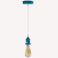 Industrial Vintage Cyan Blue Ceiling Pendant Lamp E27 Holder