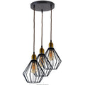 Vintage Retro Ceiling Pendant Light Fitting Wire Cage Lampshades, E27 Holder Hanging Light Kit for Indoor Area