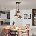 Industrial Loft Bar 3Way Curvy Shade Cluster Pendant Light-Application Image