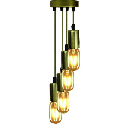 Vintage Adjustable Army Green E27 Bulb Pendant Light Holder