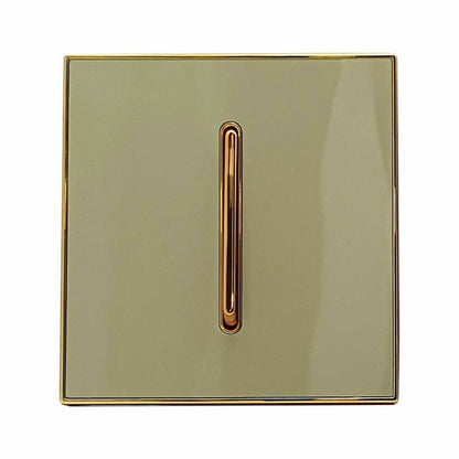 1 Gang Screw less Wall Light Gold Glossy Switch - Vintagelite