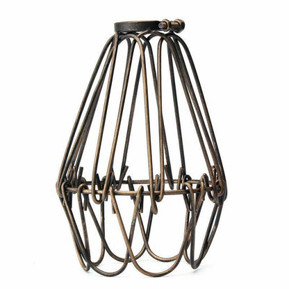Vintage Metal Wire Cage Pendant Light Shades - Retro Lighting Fixtures ~2102