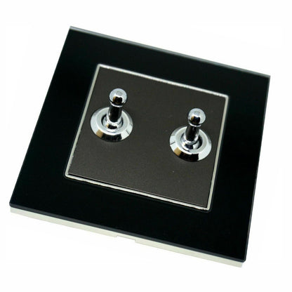 2 Gang Toggle Wall Light Screw less Switch - Vintagelite
