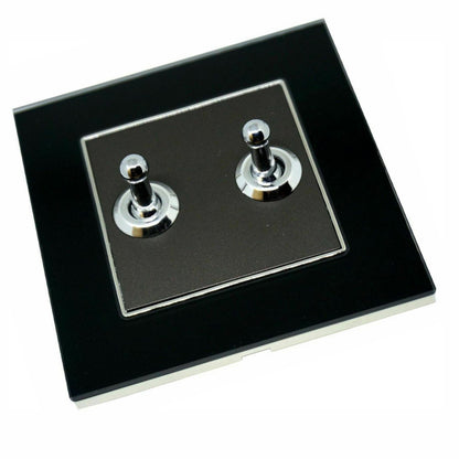 2 Gang Toggle Wall Light Screw less Switch - Vintagelite