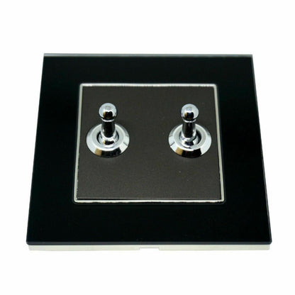 2 Gang Toggle Wall Light Screw less Switch - Vintagelite