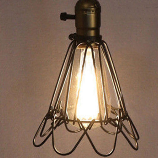 Industrial Metal Wire Cage Retro Light Shade - Application Image