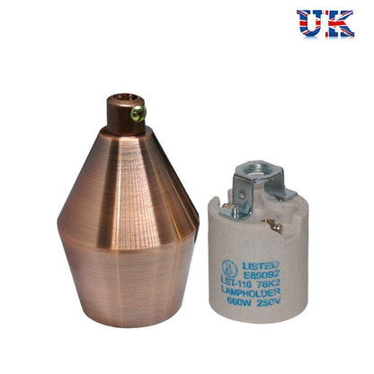 Vintage Industrial Lamp Light Bulb Holder Antique Retro Edison E27 Fitting UK~2112