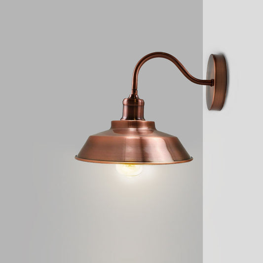 Vintage Style Copper Swan Neck Wall Sconce E27 Lamp Holder-Application image