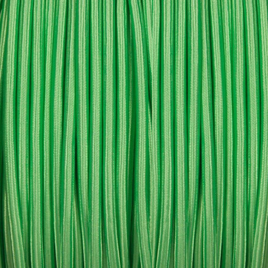 Vintage Light Green Fabric 3 Core Round Italian Braided Cable 0.75mm - Vintagelite