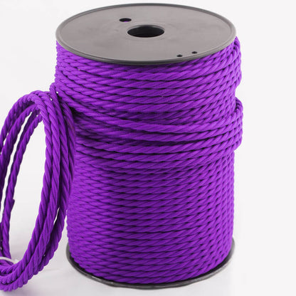 Purple Twisted Vintage fabric Cable Flex0.75mm 2 Core - Vintagelite