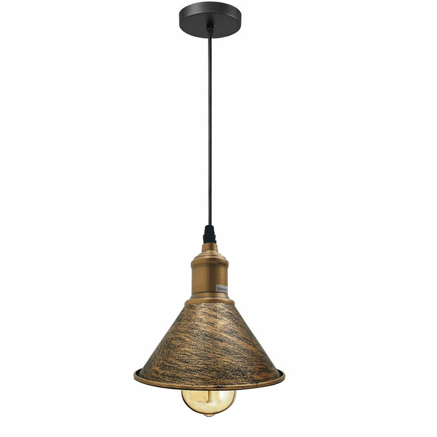 Vintage Cone Shade Rustic Ceiling Hanging Pendant Light