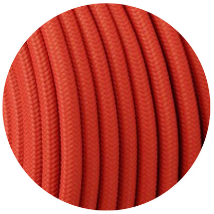 3 Core Round Fabric Braided Electric Textile Cable-Peach
