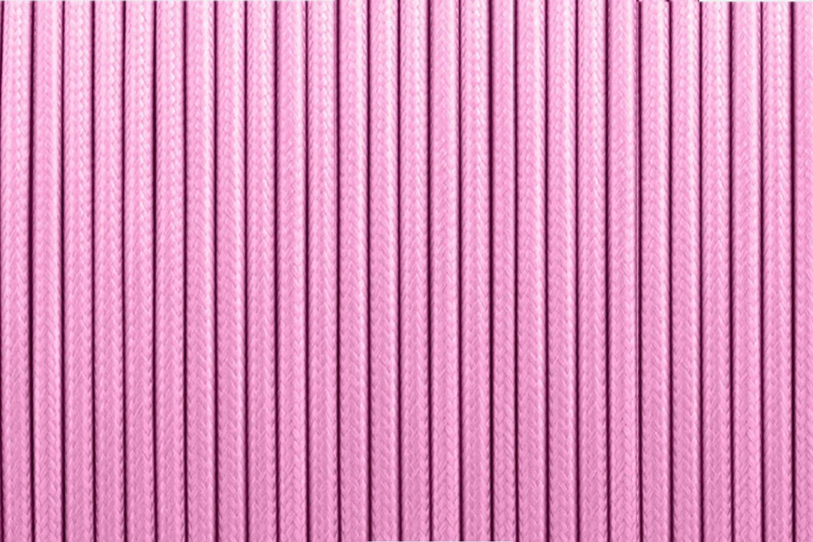 3 Core Round Fabric Braided Electric Textile Cable-Pink