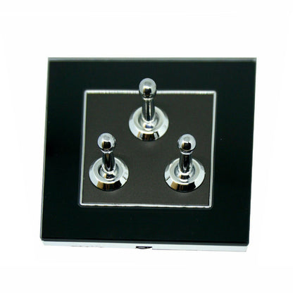 3 Gang Switch Wall Light Toggle Screw less - Vintagelite