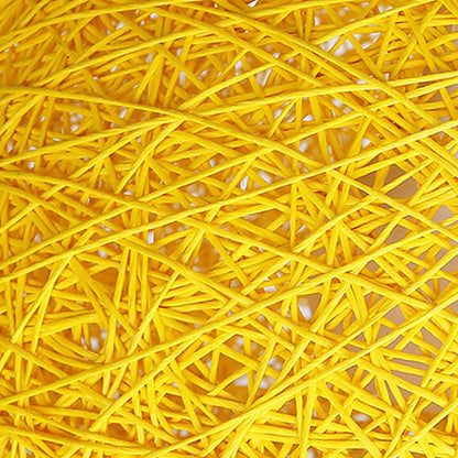 Yellow 3 Way Rattan Wicker Woven Ball Globe Pendant Light Shades