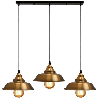 Yellow Brass Modern 3 Way Outlet Ceiling Rose Pendant Lights
