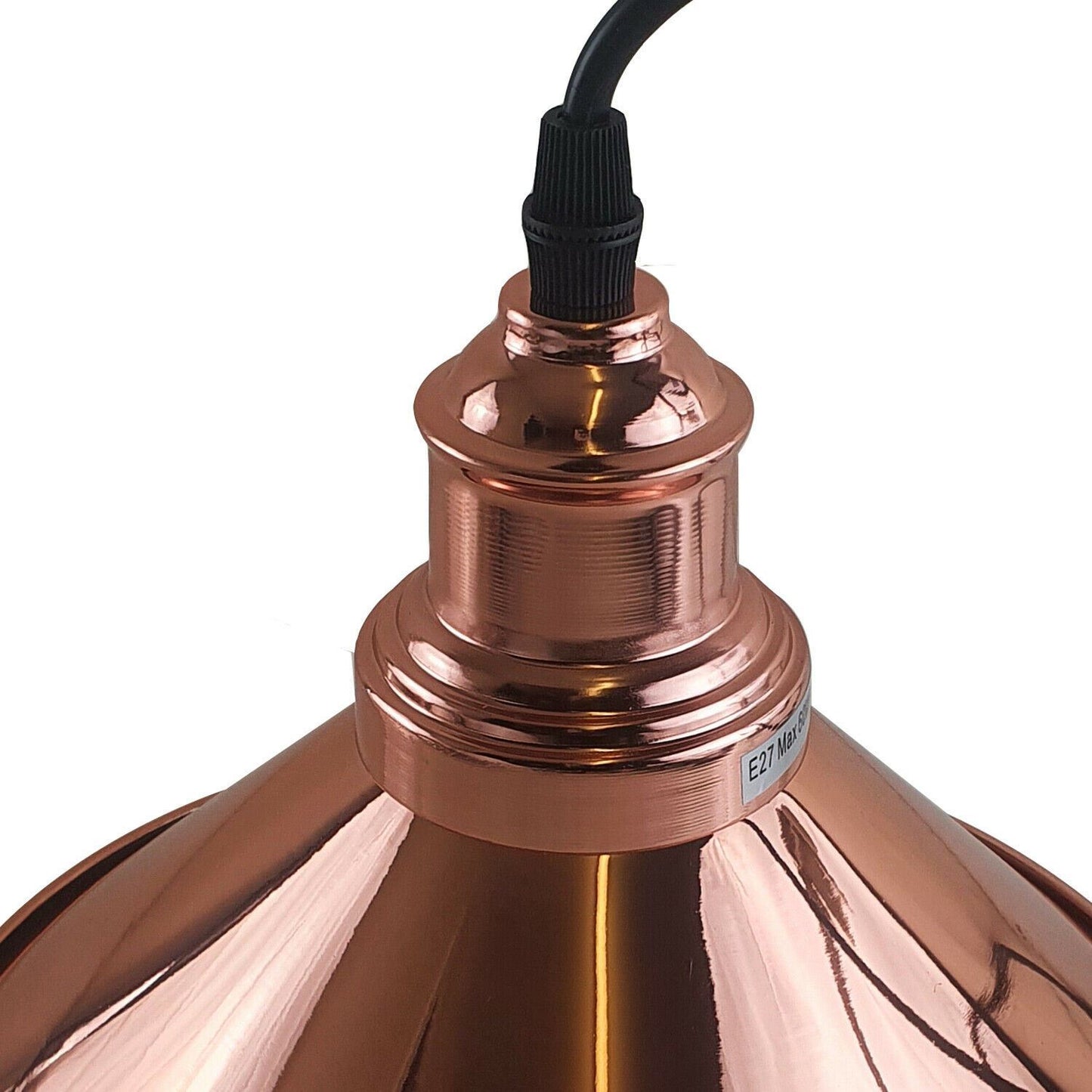 Vintage 3 way Easy fit Cone Shade Ceiling Hanging Pendant Light~2087