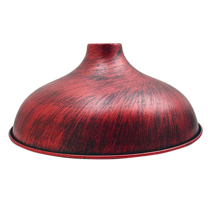 360mm Industrial Rustic Red Ceiling Lampshade Easy Fit Shade for Stylish Lighting