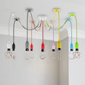 9 Head Multiple Colour Spider shape pendant Light Flex Swag Hook~3671