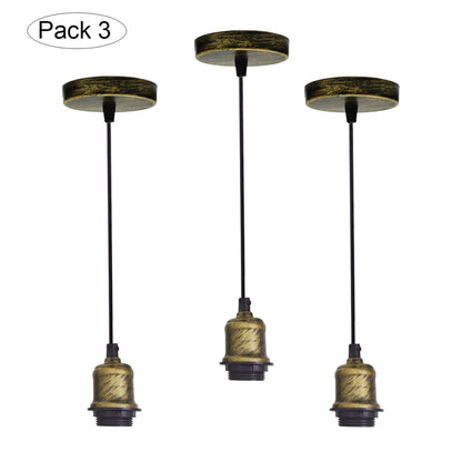 Vintage Ceiling Light Holder E27 Pendant Cord Flex Hanging Lamp Bulb Fitting Kit~2098