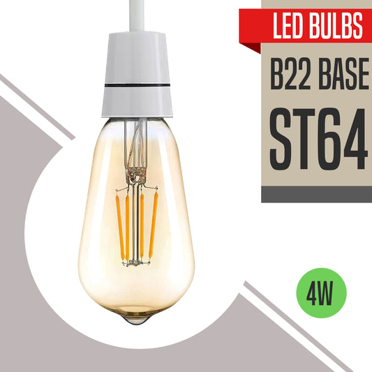 ST64 B22 4W Dimmable Retro Classic Filament LED Bulbs~2984