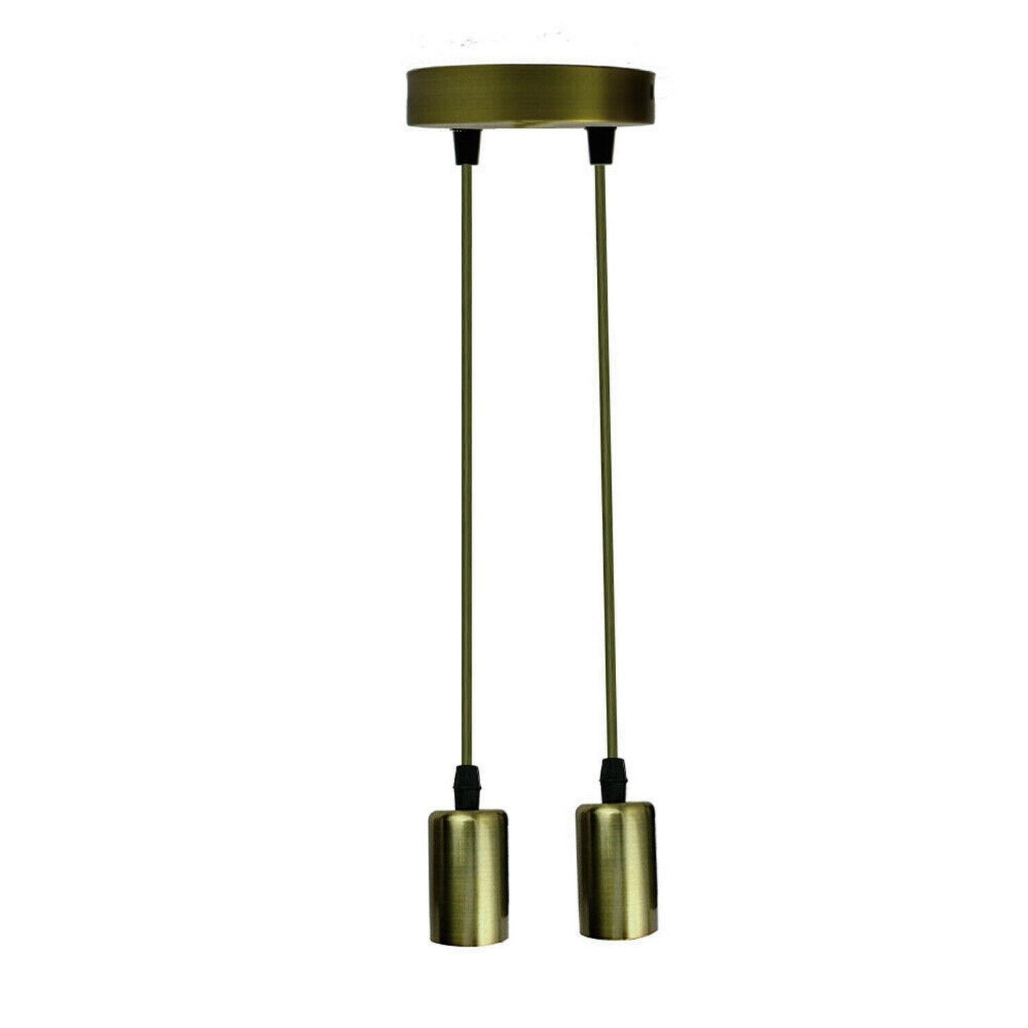 Vintage Adjustable Green Brass E27 Bulb Light Holder~2094Pendant