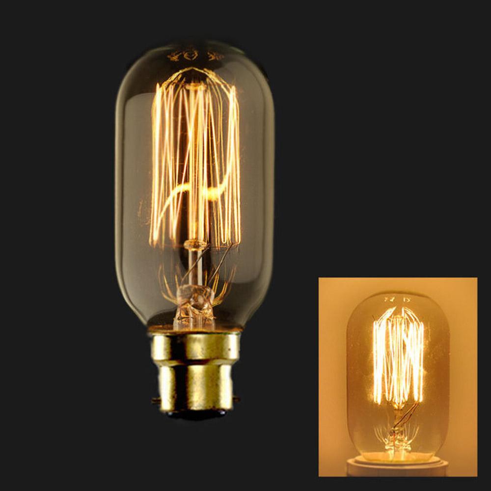 Pack of 6 B22 T45 60W Dimmable Filament  Incandescent Vintage Light Bulbs - Vintagelite