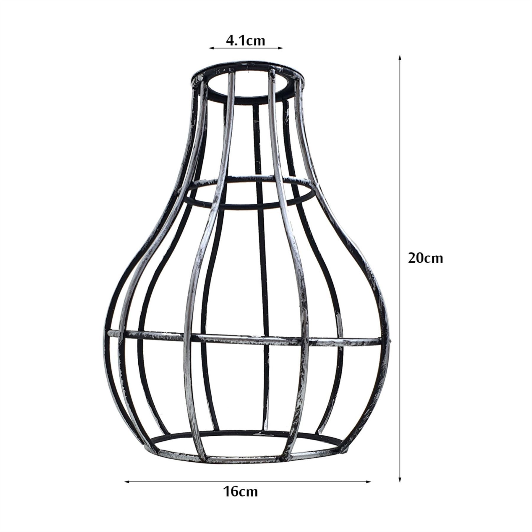 Industrial Metal Wire Cage Retro Light Shade - Size Image