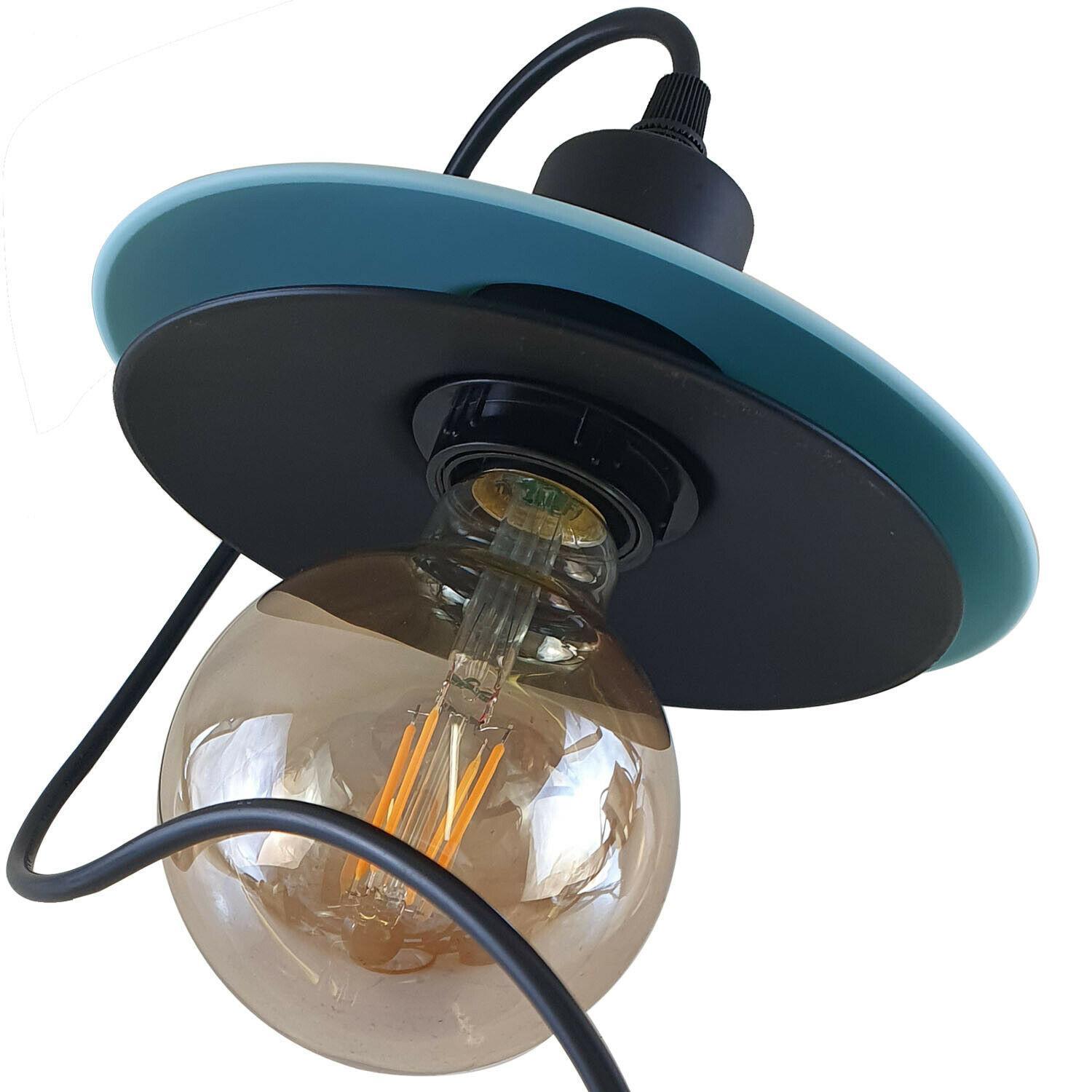 Modern Double shade 2Pack Black And Blue Shade Pendant Light