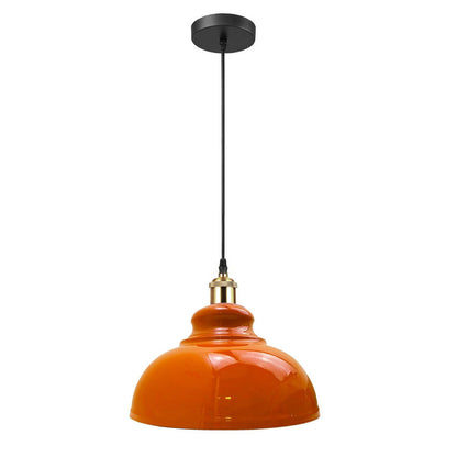 Modern Industrial Orange Curvy Lampshade Ceiling Pendant Light~2071